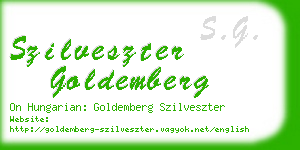 szilveszter goldemberg business card